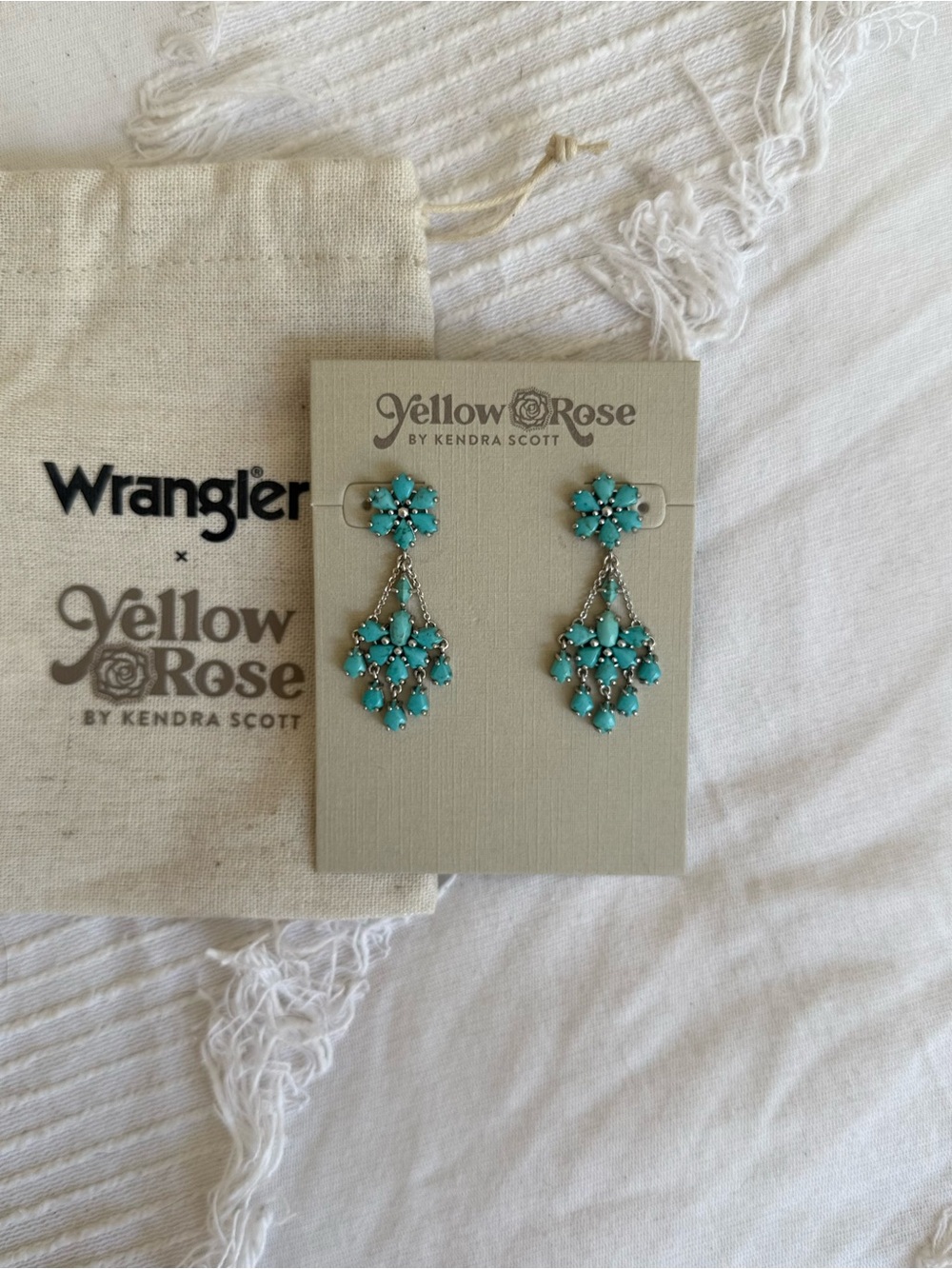 Wrangler x Yellow Rose by Kendra Scott Laurel Vintage Silver Earrings